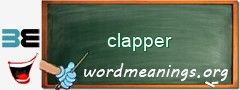 WordMeaning blackboard for clapper